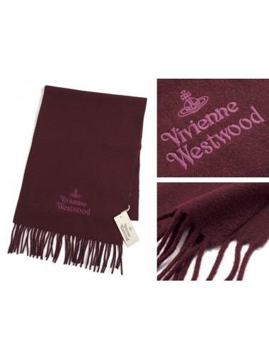 Vivienne Westwood - Rana Wool Logo Scarf / Cherry Red